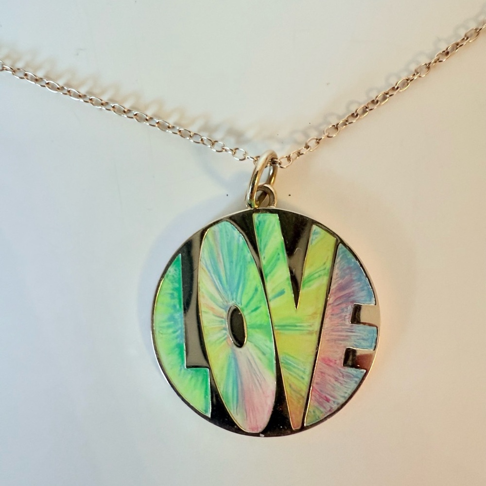Alison Lou Necklace Groovy Limited Collection “All You Need” ☮️ RARE 💗 14K Gold
